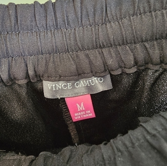 Vince Camuto Black Pull On Drawstring Waist Dress Casual Ankle Pants Size Medium - Picture 6 of 10